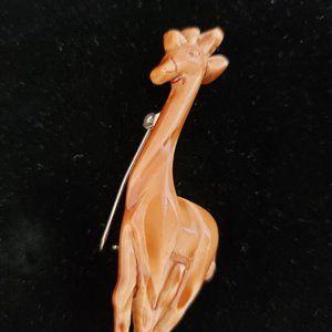 Vintage Acrylic Giraffe Brooch